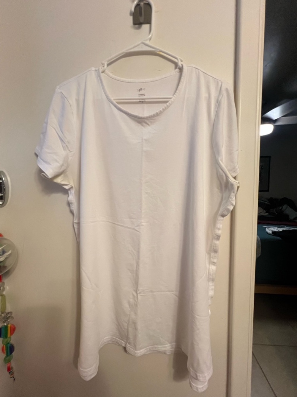 J. Jill White Fit Progress Shirttail Tee